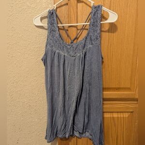 Unity Blue Lace Detail Women's Top